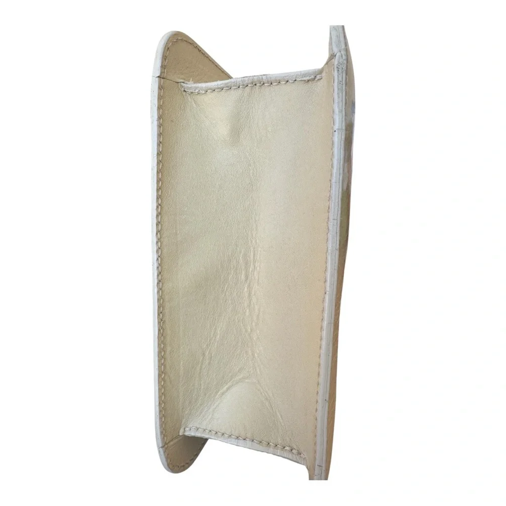 Furla Rare Authentic Y2K 90s Shoulder Mini Tote Bag in Cream Leather - Picture 9 of 13